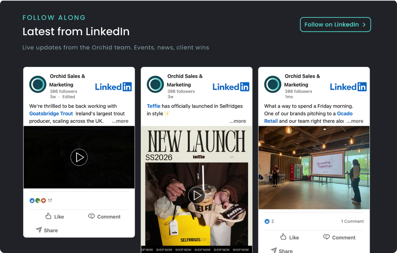 Orchid LinkedIn integration